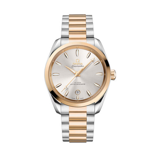 Omega  Seamaster Aqua Terra 150M Co-Axial in staal met geelgoud Leon Martens Juwelier