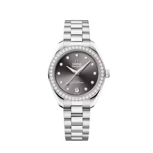 Omega  Seamaster Aqua Terra 150M Co-Axial in staal met diamanten Leon Martens Juwelier