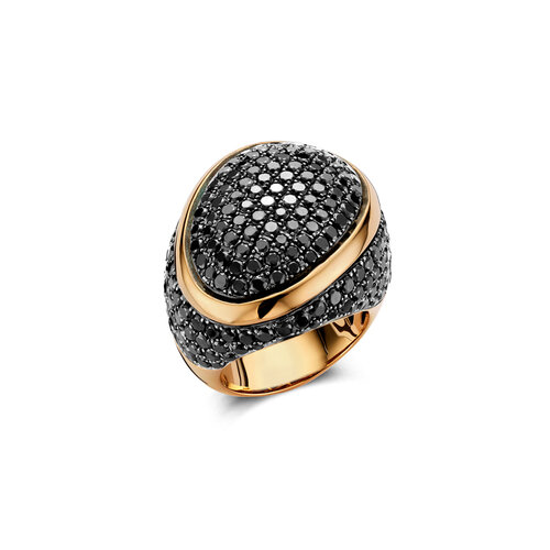 Leon Martens Diamonds ring in roségoud met zwarte diamanten Leon Martens Juwelier
