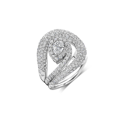Leon Martens Diamonds ring in witgoud met diamanten Leon Martens Juwelier