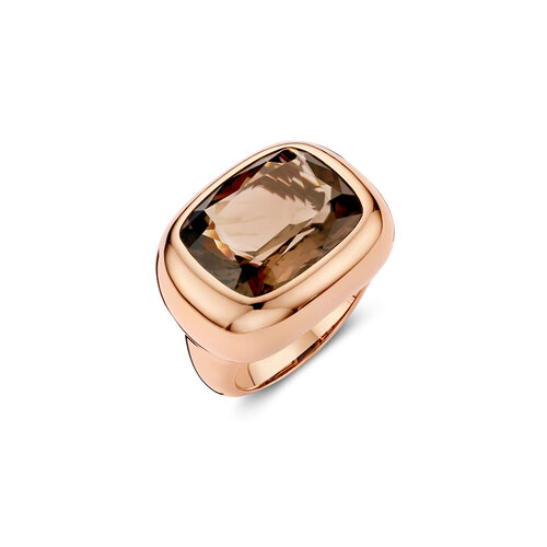 Leon Martens Colours ring in roségoud met rookkwarts Leon Martens Juwelier