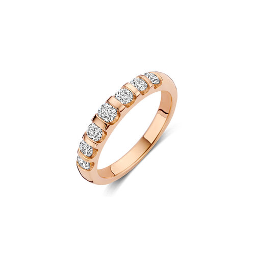 Leon Martens alliance ring in roségoud met diamanten Leon Martens Juwelier
