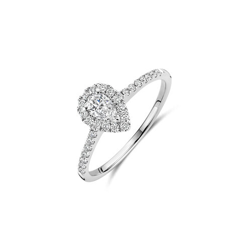 Leon Martens Solitair entourage ring Leon Martens Juwelier