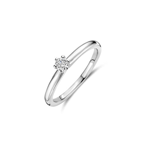 Leon Martens solitair ring in platina met diamant Leon Martens Juwelier