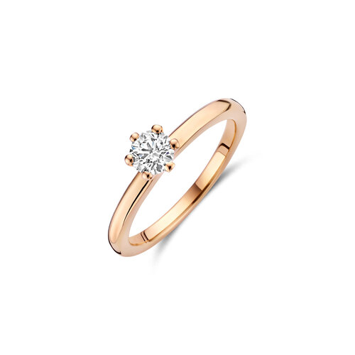 Leon Martens solitair ring in roségoud met diamant Leon Martens Juwelier