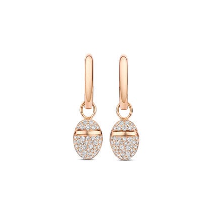 Leon Martens Scarabettino hoop oorsieraden met hangers