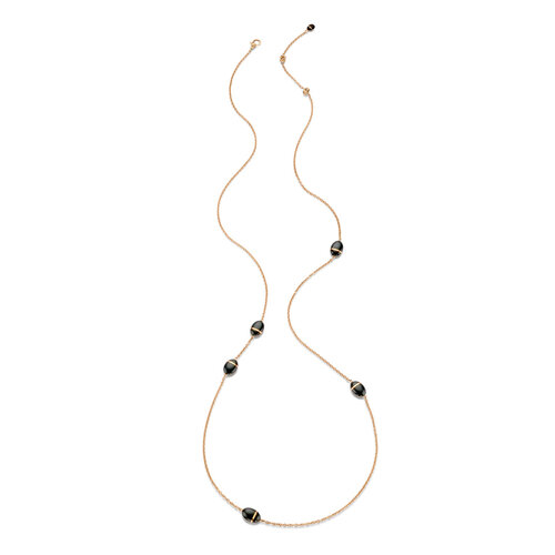 Leon Martens Scarabeo collier in roségoud, zwart geëmailleerd Leon Martens Juwelier