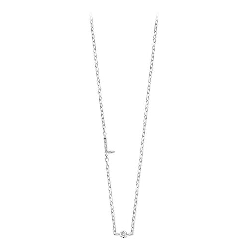 Leon Martens Initials collier in witgoud met diamanten Leon Martens Juwelier