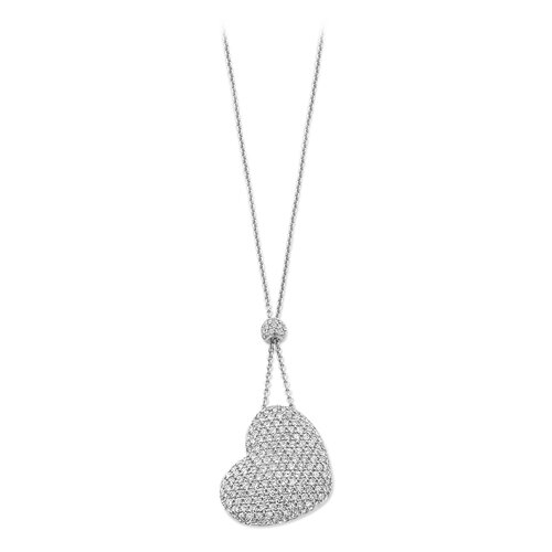 Leon Martens Diamonds collier met hanger in witgoud met diamanten Leon Martens Juwelier