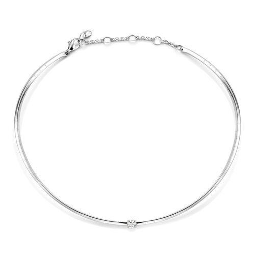 Leon Martens Diamonds choker in witgoud met diamant Leon Martens Juwelier