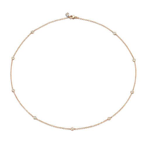 Leon Martens Diamonds collier in roségoud met diamanten Leon Martens Juwelier
