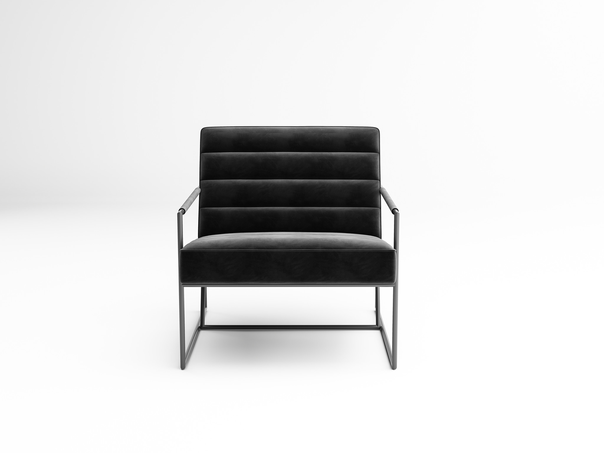 modena arm chair black velvet