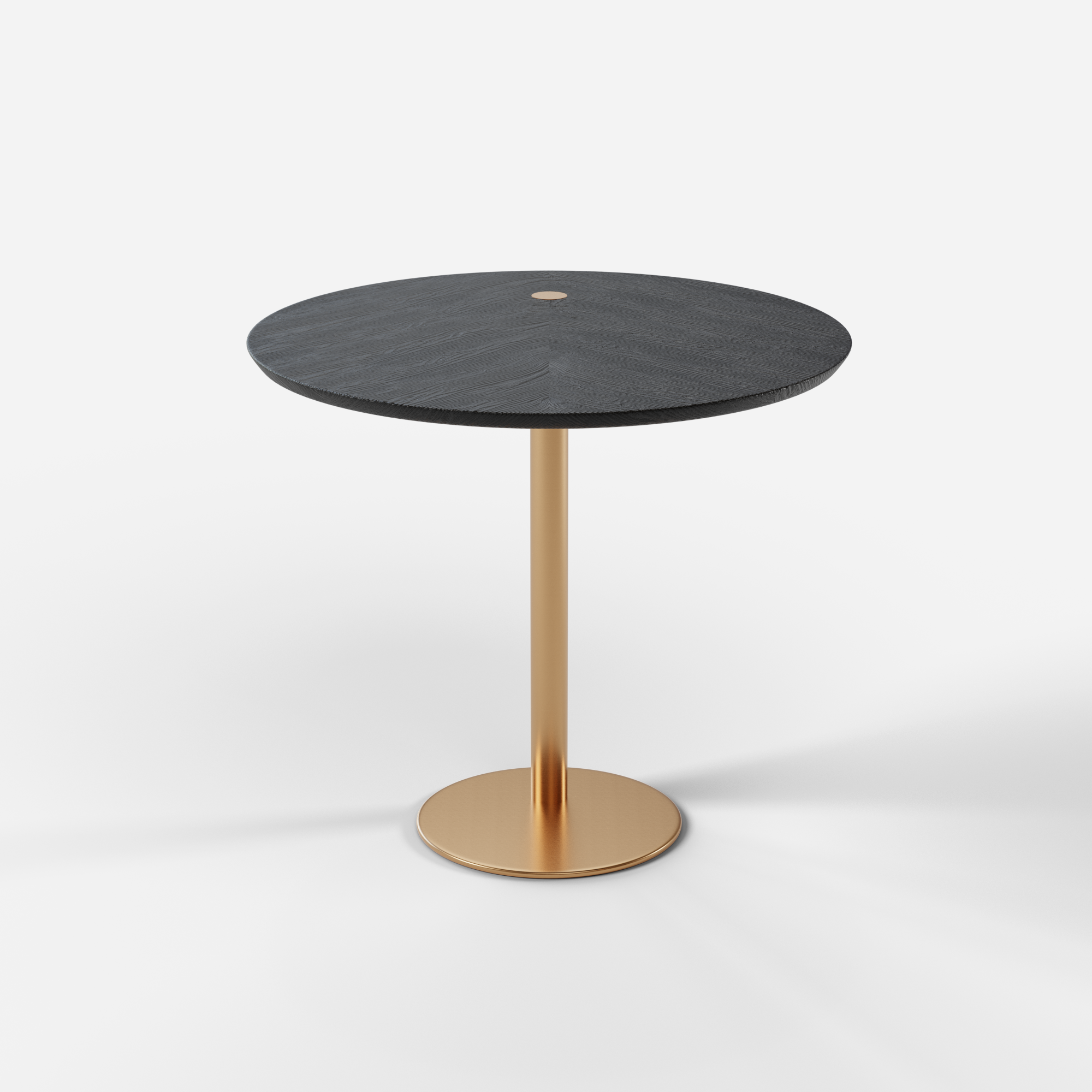 LUCA end table brushed gold oaked wood top-3
