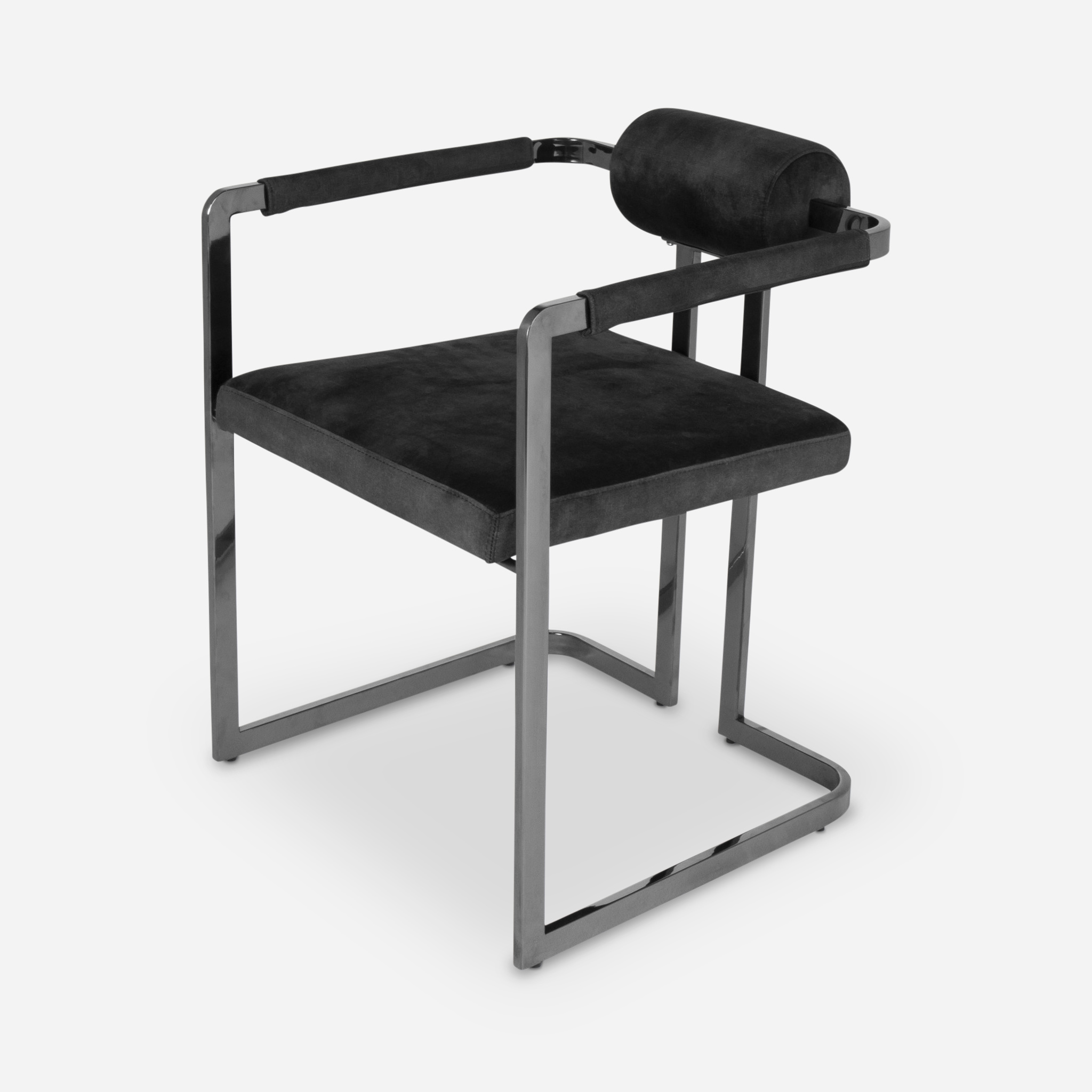 MILO Dining Chair Graphite Velvet-1