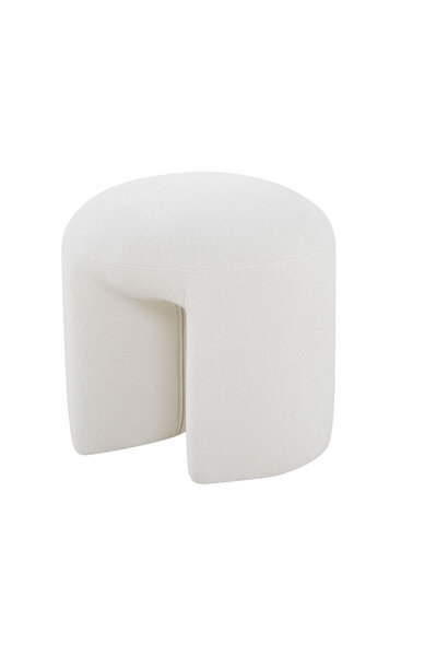 BRUNO Ottoman White Beige