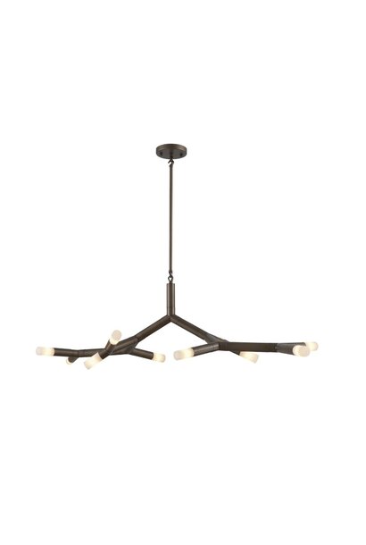 SCOTT Chandelier Smoke Bronze Alabaster
