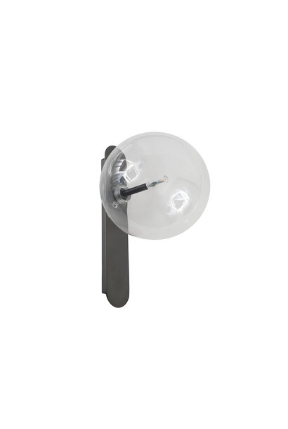 CHABLIS Wall light clear glass Gun metal