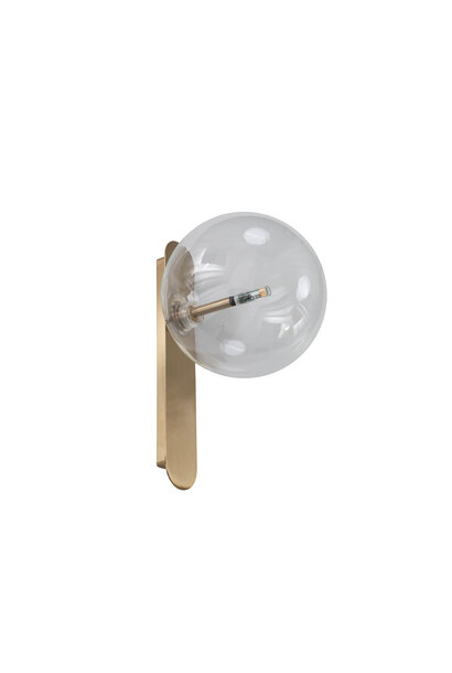 CHABLIS Wall light clear glass Brass - Messing