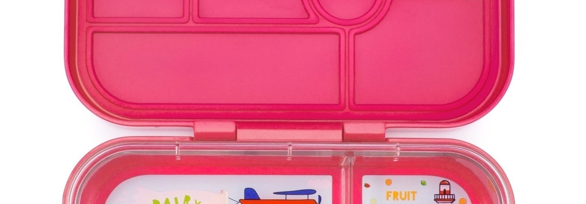 Yumbox Original - lekvrije Bento box lunchbox - 6 vakken - Lotus roze / Explore tray