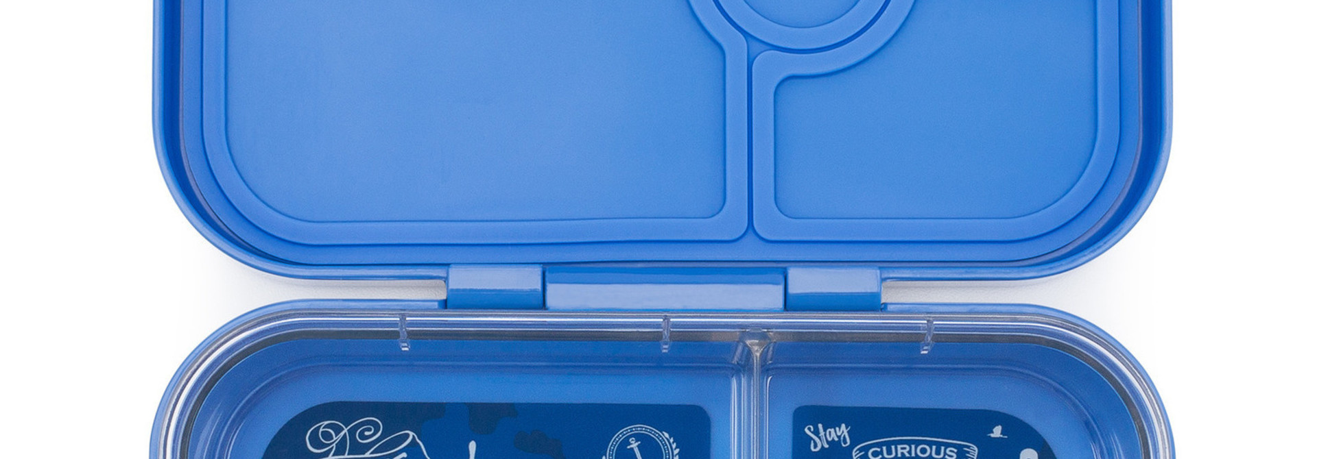 Yumbox Panino broodtrommel 4 vakken, Jodphur blauw / Explore tray
