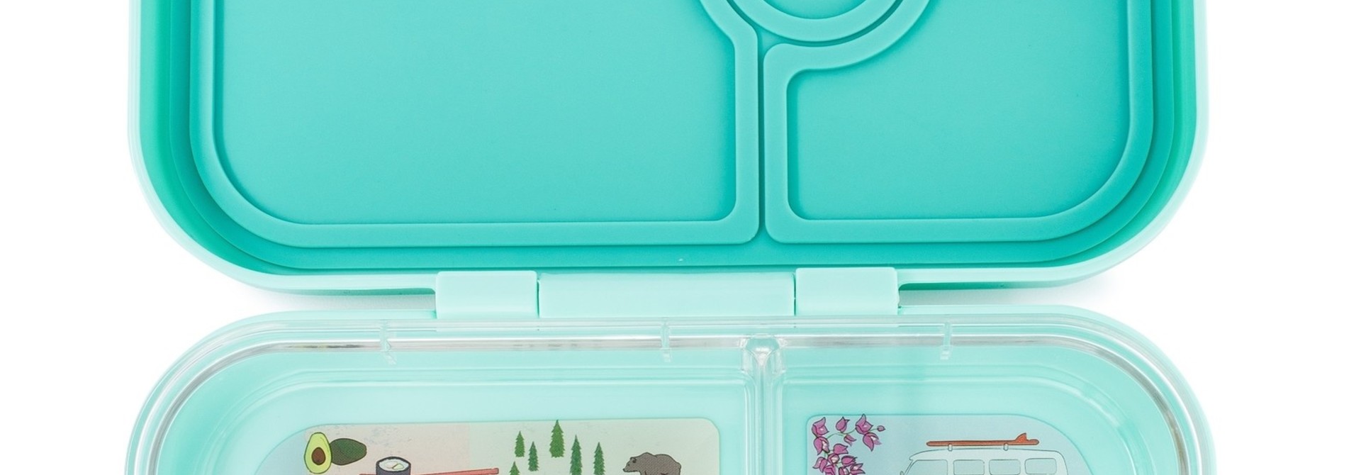 Yumbox Panino broodtrommel 4 vakken, Surf groen (mint) / California tray