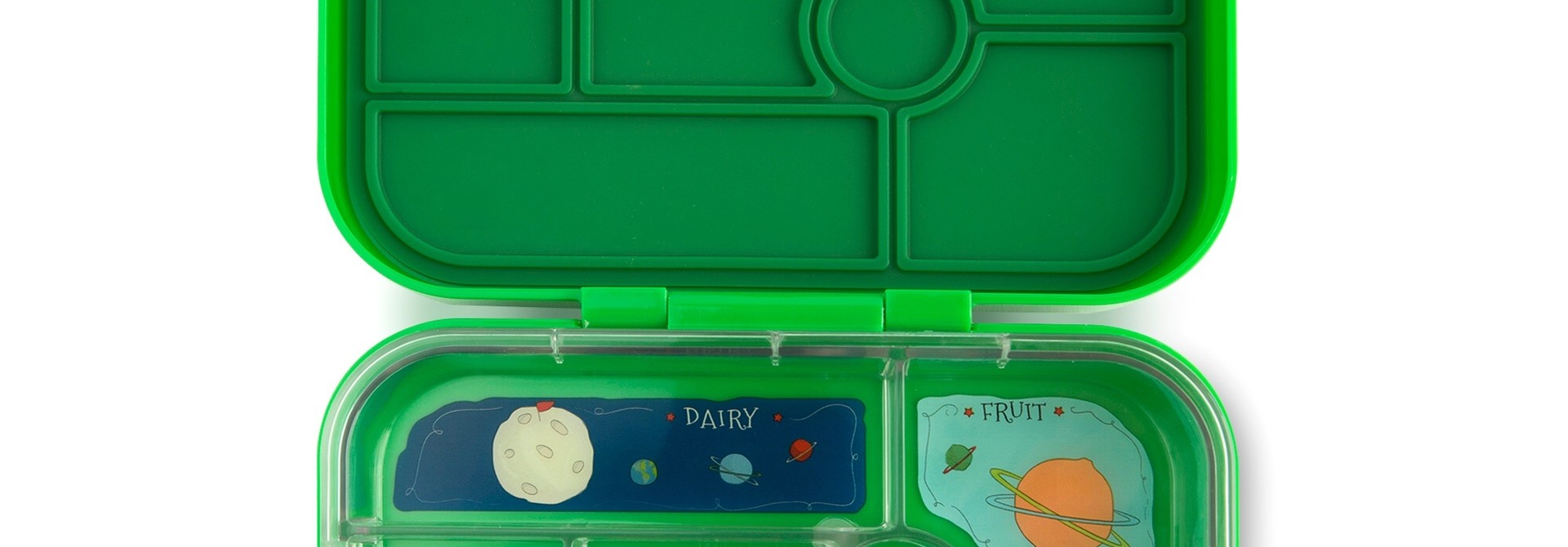 Yumbox Original - lekvrije Bento box lunchbox - 6 vakken - Terra groen / Rocket tray