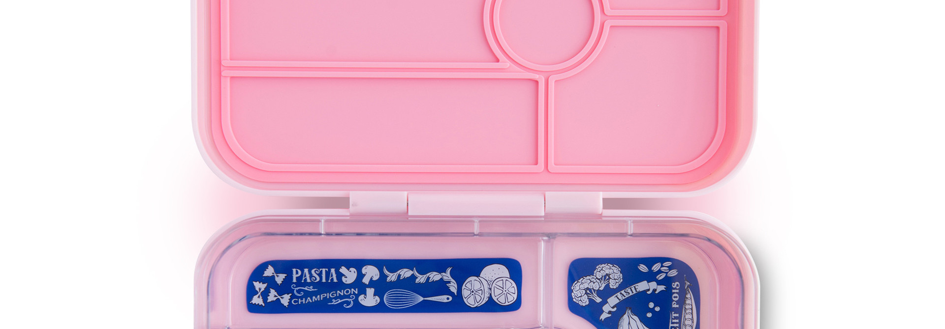 Yumbox Tapas XL broodtrommel Amalfi roze / Bon appetit tray 5 vakken