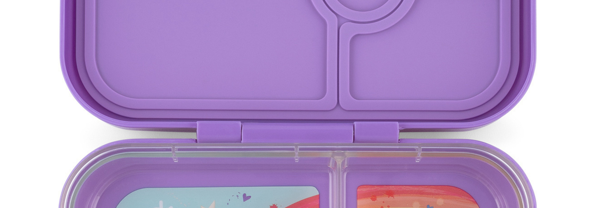 Yumbox Panino broodtrommel 4 vakken Dreamy paars / Rainbow tray