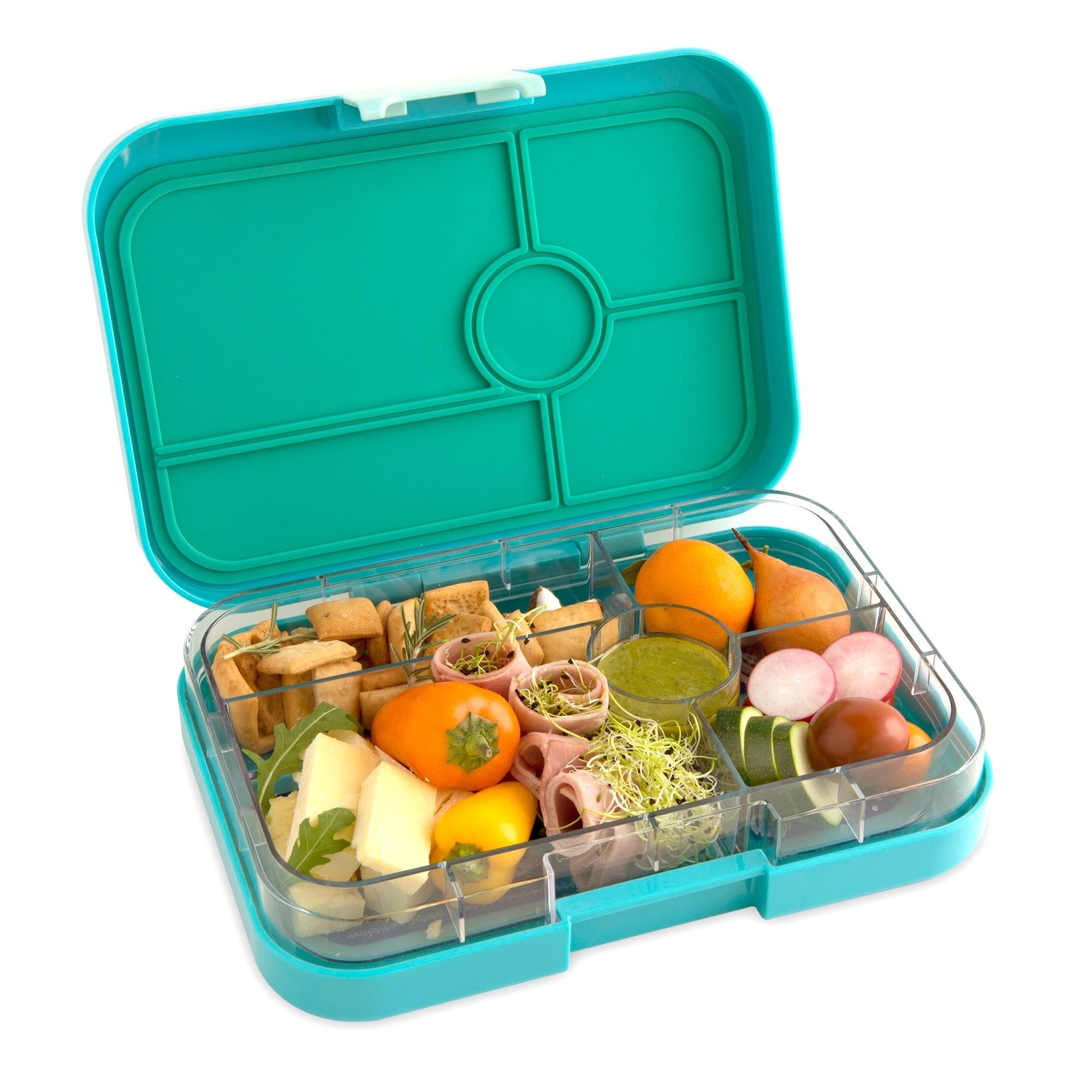 Yumbox Leakproof big lunchbox - Tapas XL Antibes Blue / Groovy  tray 4-sections-3