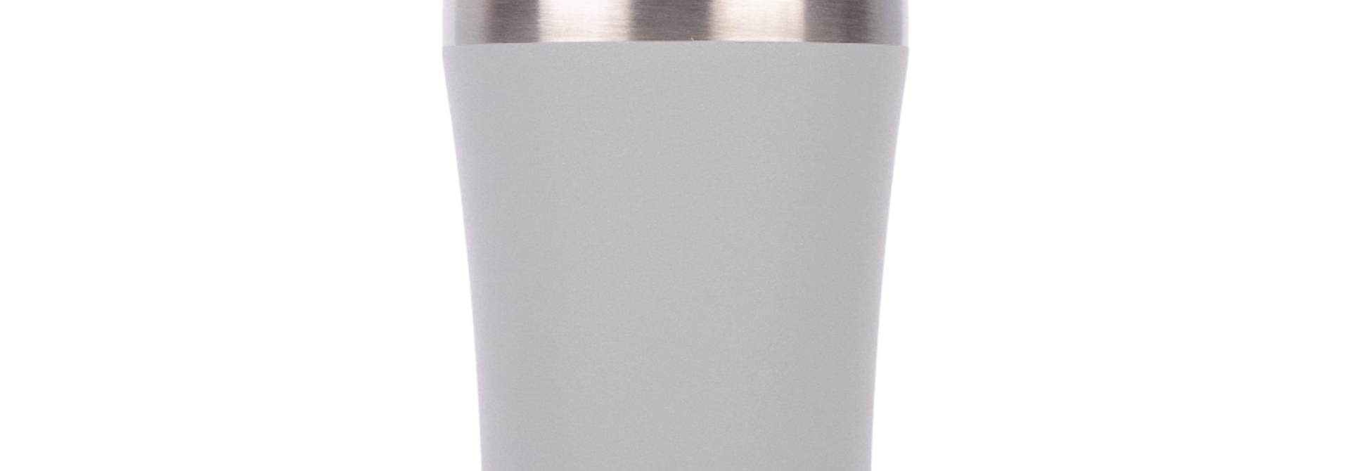 MontiiCo Regular Thermos Coffee Cup - with lid - Stainless Steel - Chrome Grey - 350ml