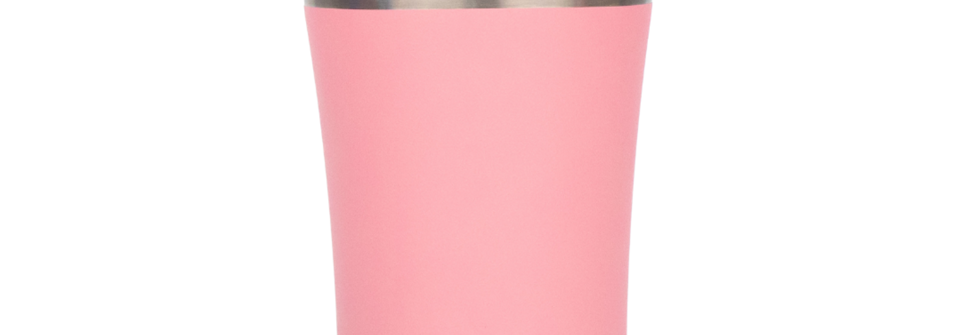 MontiiCo Regular Koffie beker - met deksel - dubbelwandig RVS - 350ml - Strawberry roze