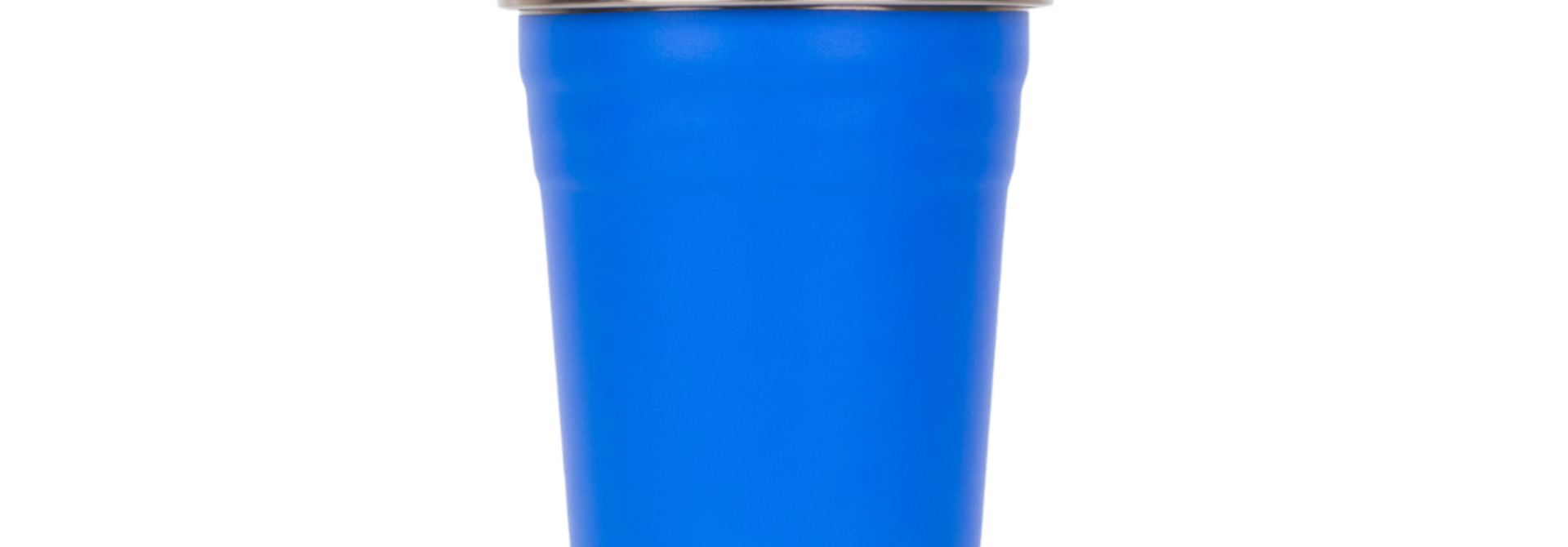 MontiiCo Original Smoothie beker - met deksel - dubbelwandig RVS - 450ml - Blueberry blauw