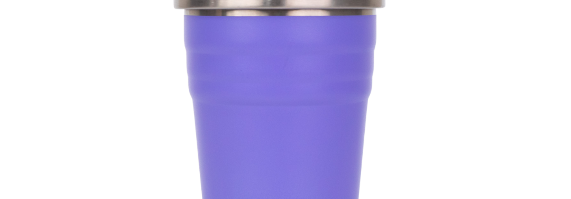 MontiiCo Mini Thermos Smoothie Cup - Stainless steel - with lid - Blueberry Blue - 275ml