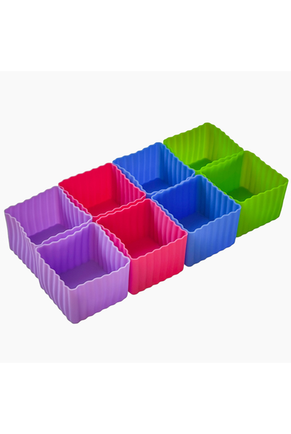 Yumbox Set van 8 siliconen bakjes - meerkleurig