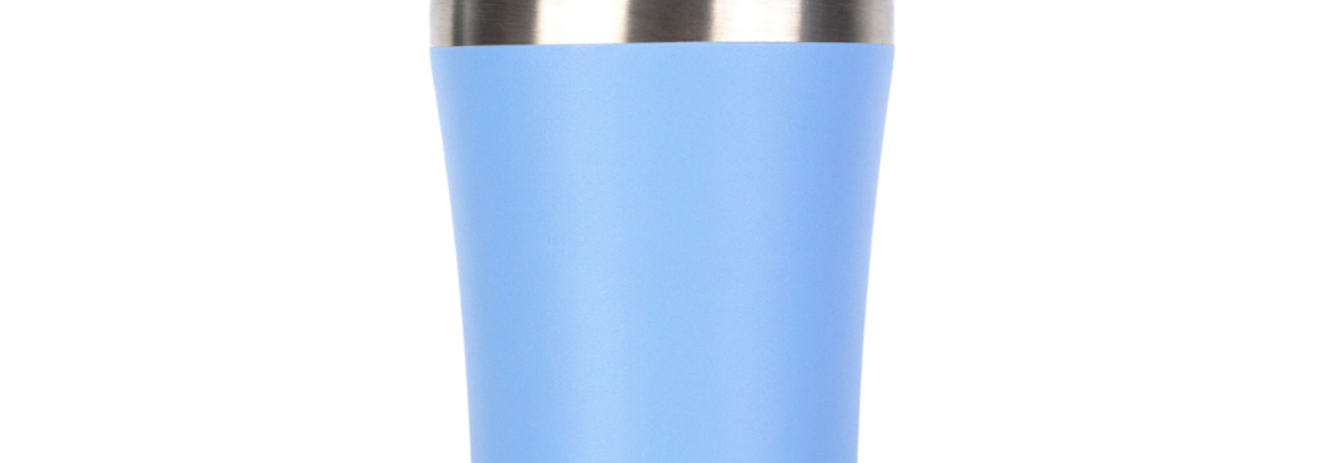 MontiiCo Regular Koffie beker - met deksel - dubbelwandig RVS - 350ml - Sky blauw