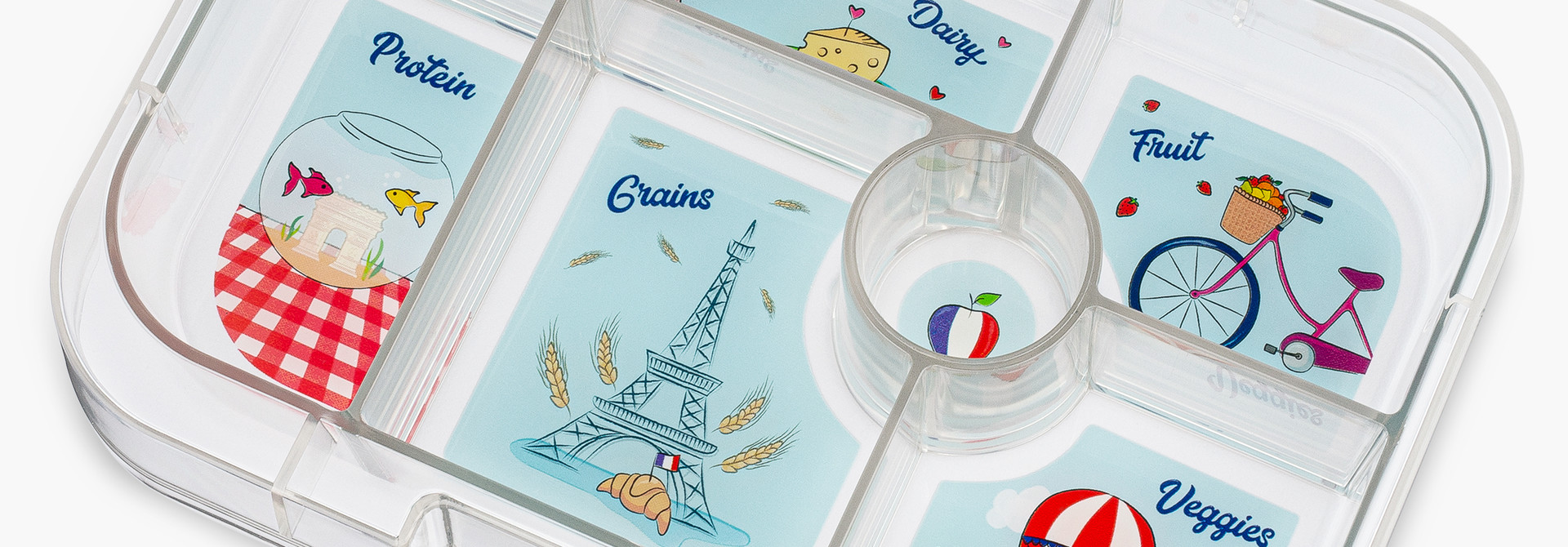 Yumbox Original - extra tray - 6 vakken - Paris dog