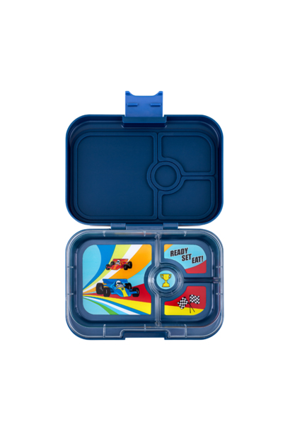 Yumbox Panino 4-sections Monte Carlo Blue / Race Cars