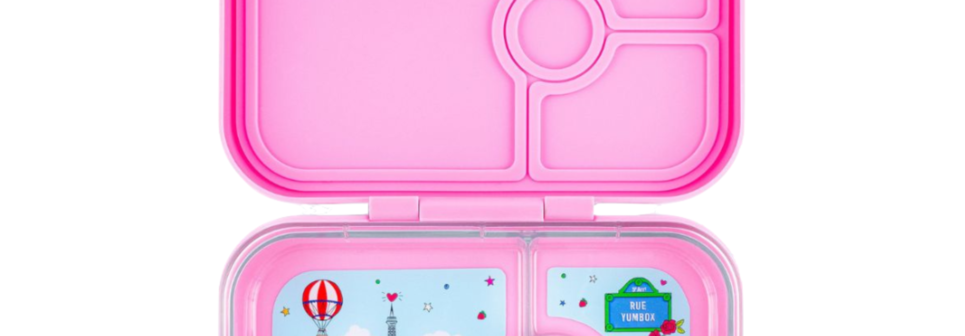 Yumbox Panino - lekvrije Bento box broodtrommel - 4 vakken - Fifi Pink / Paris je t'aime tray