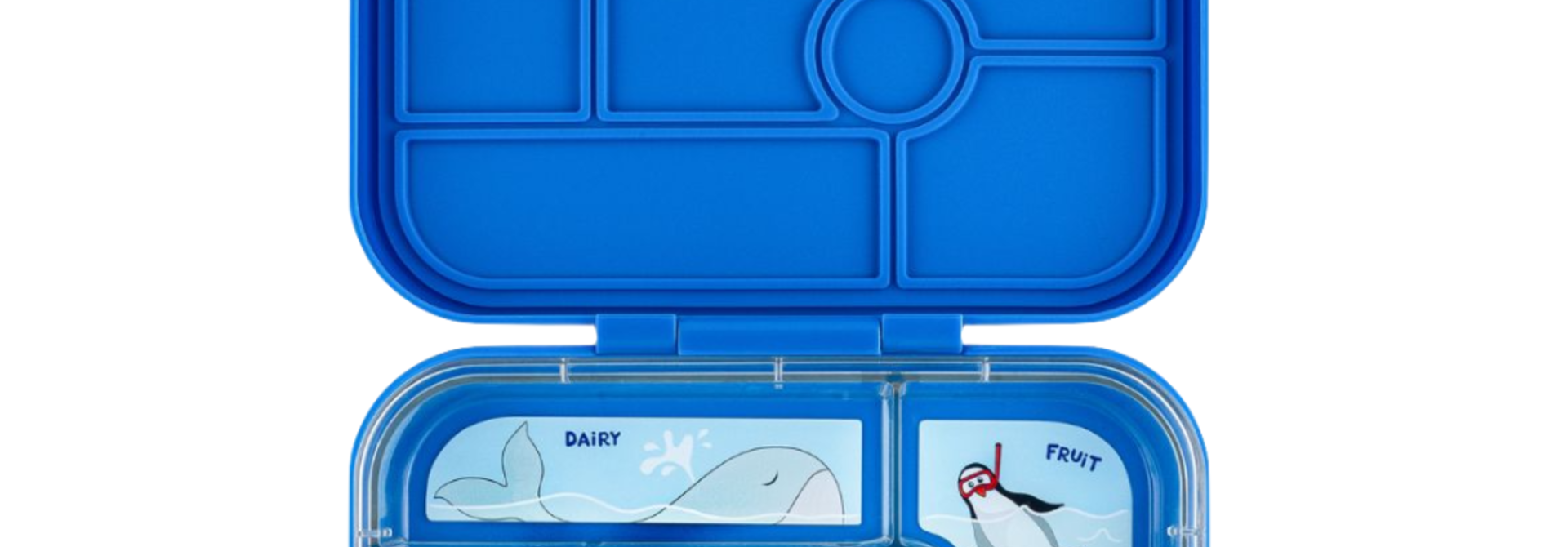 Yumbox Original - lekvrije Bento box lunchbox - 6 vakken - Surf Blue / Submarine tray