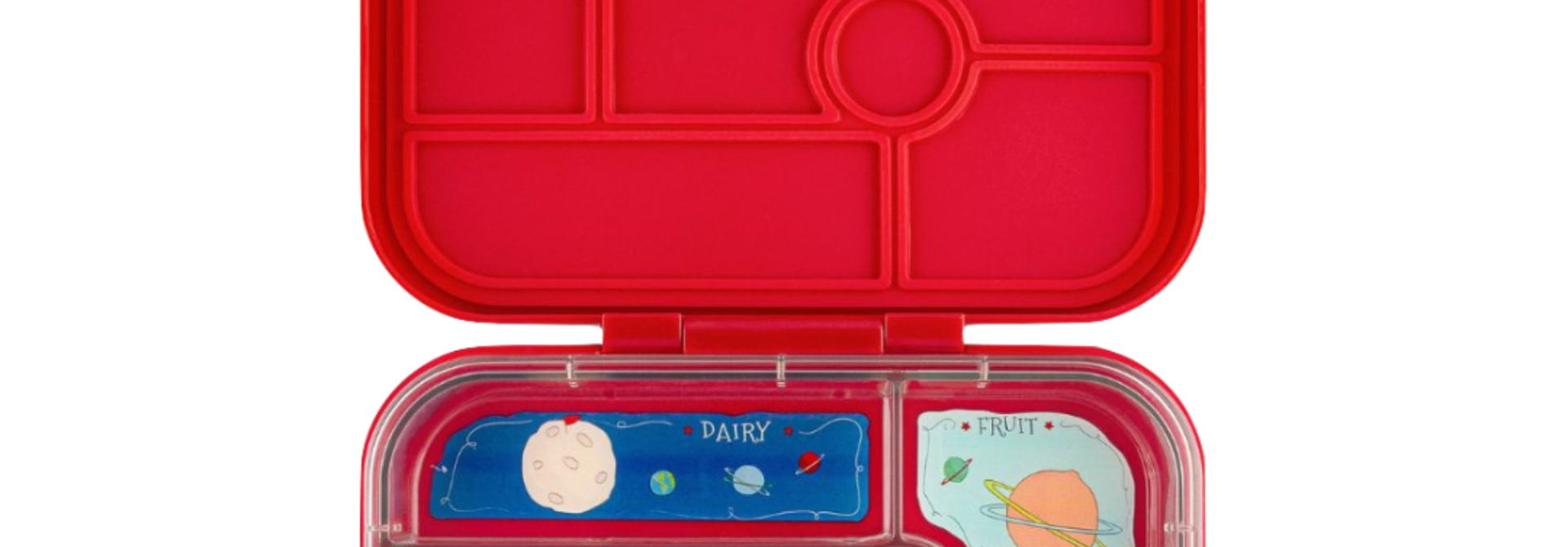 Yumbox Original - Leakproof Bento Box lunchbox - 6-sections - Roar Red / Rocket tray