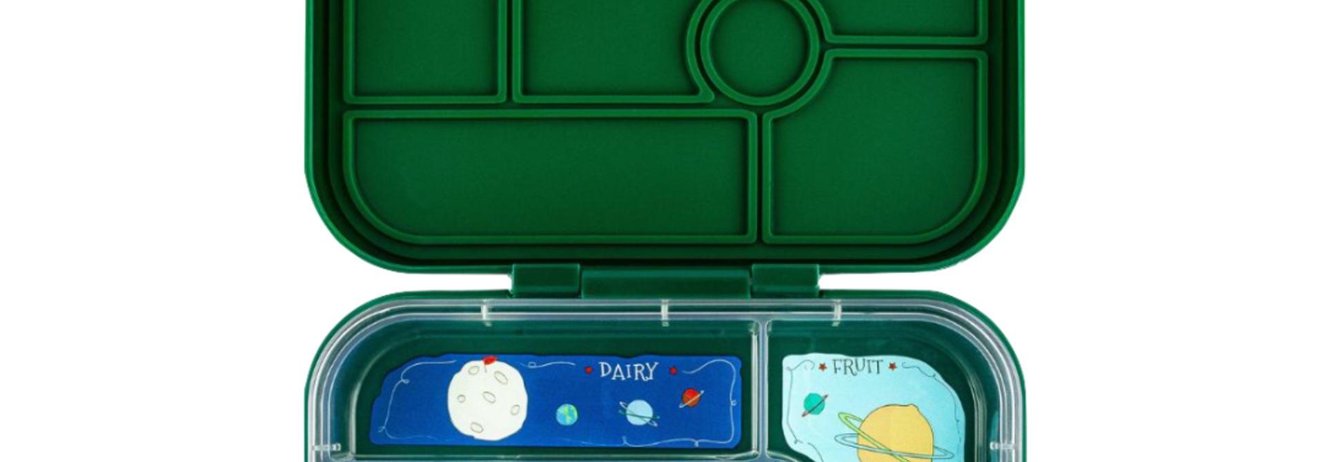 Yumbox Original - lekvrije Bento box lunchbox - 6 vakken - Explore Green / Rocket tray