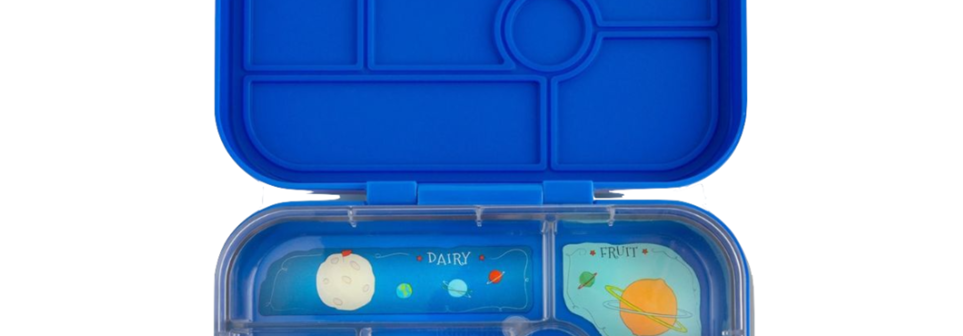 Yumbox Original - lekvrije Bento box lunchbox - 6 vakken - Neptune Blue / Rocket tray