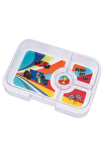 Yumbox Tapas XL tray 4-sections Race Cars