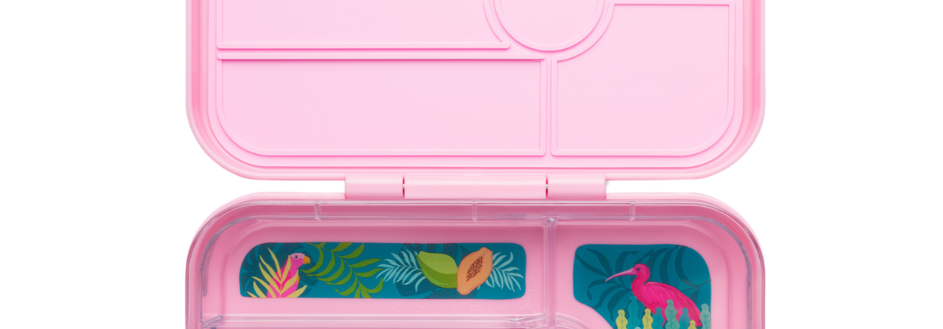 Yumbox Tapas XL - lekvrije Bento box lunchbox - 5 vakken - Capri Pink / Jungle Pastel tray