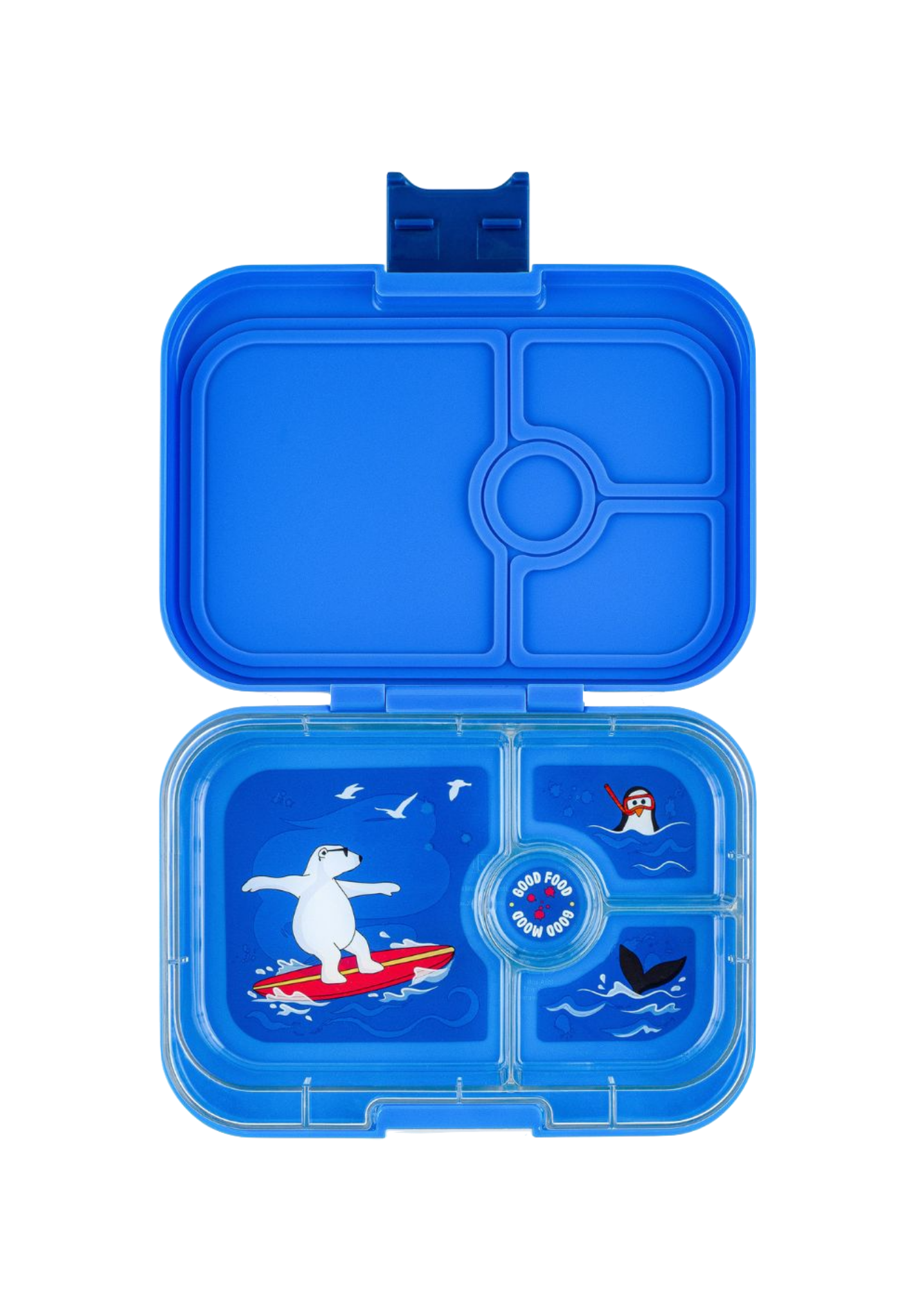 Yumbox Panino - lekvrije Bento box broodtrommel - 4 vakken - Surf Blue / Polar Bear tray-1