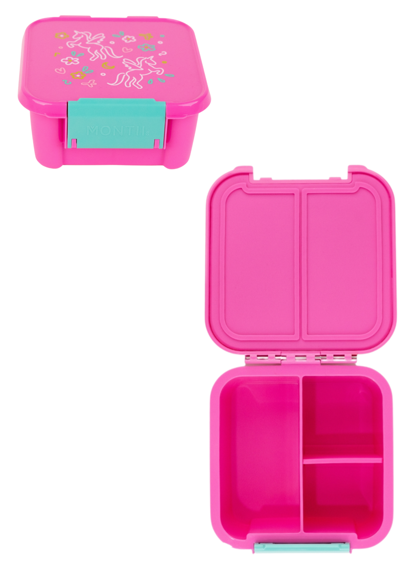 Jarlson® Toni Lunchbox voor kinderen, met vakken, bento box, lekvrij, snackbox voor kleuterschool en school, meisjes en jongens, snackbox (zeemeermin