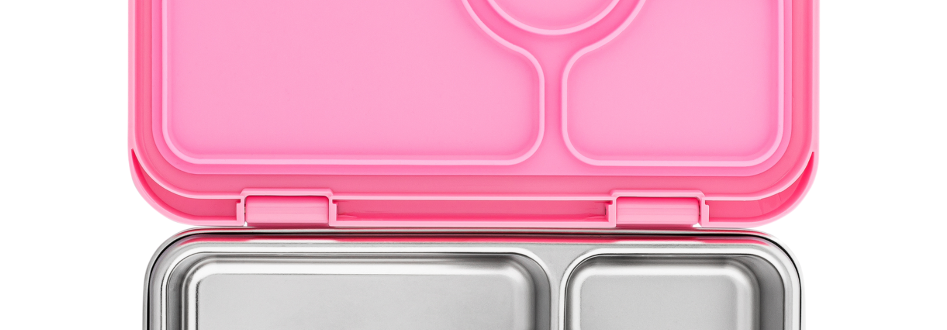 Yumbox Prêt RVS - 4 vakken - lekvrije Bento broodtrommel - duurzame, voedselveilige materialen - Versailles Roze