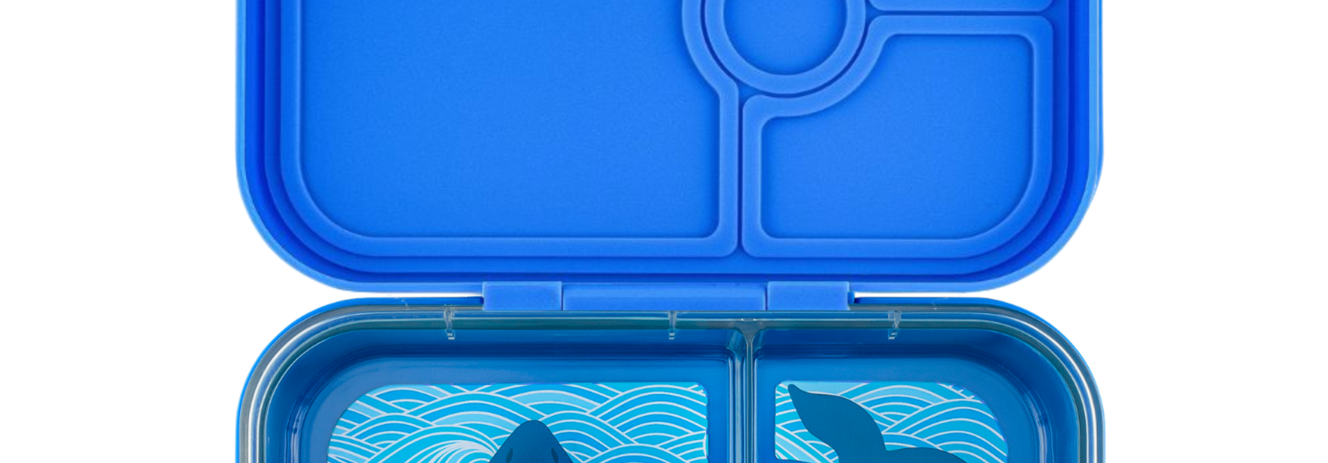 Yumbox Panino - lekvrije Bento box broodtrommel - 4 vakken - Surf Blauw / Haai tray