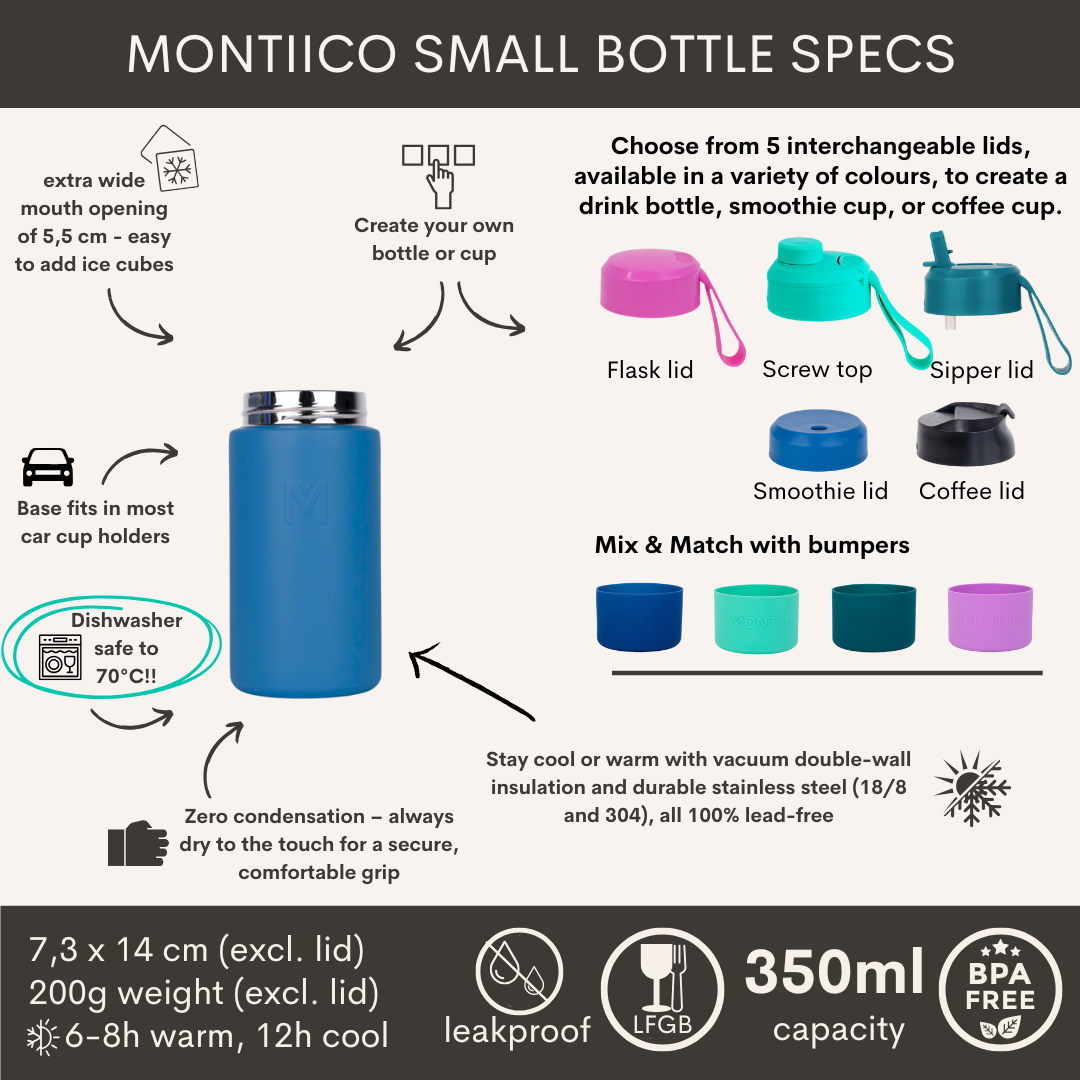 MontiiCo Fusion Universele Thermos Fles 350 ml - zonder dop - Reef-2