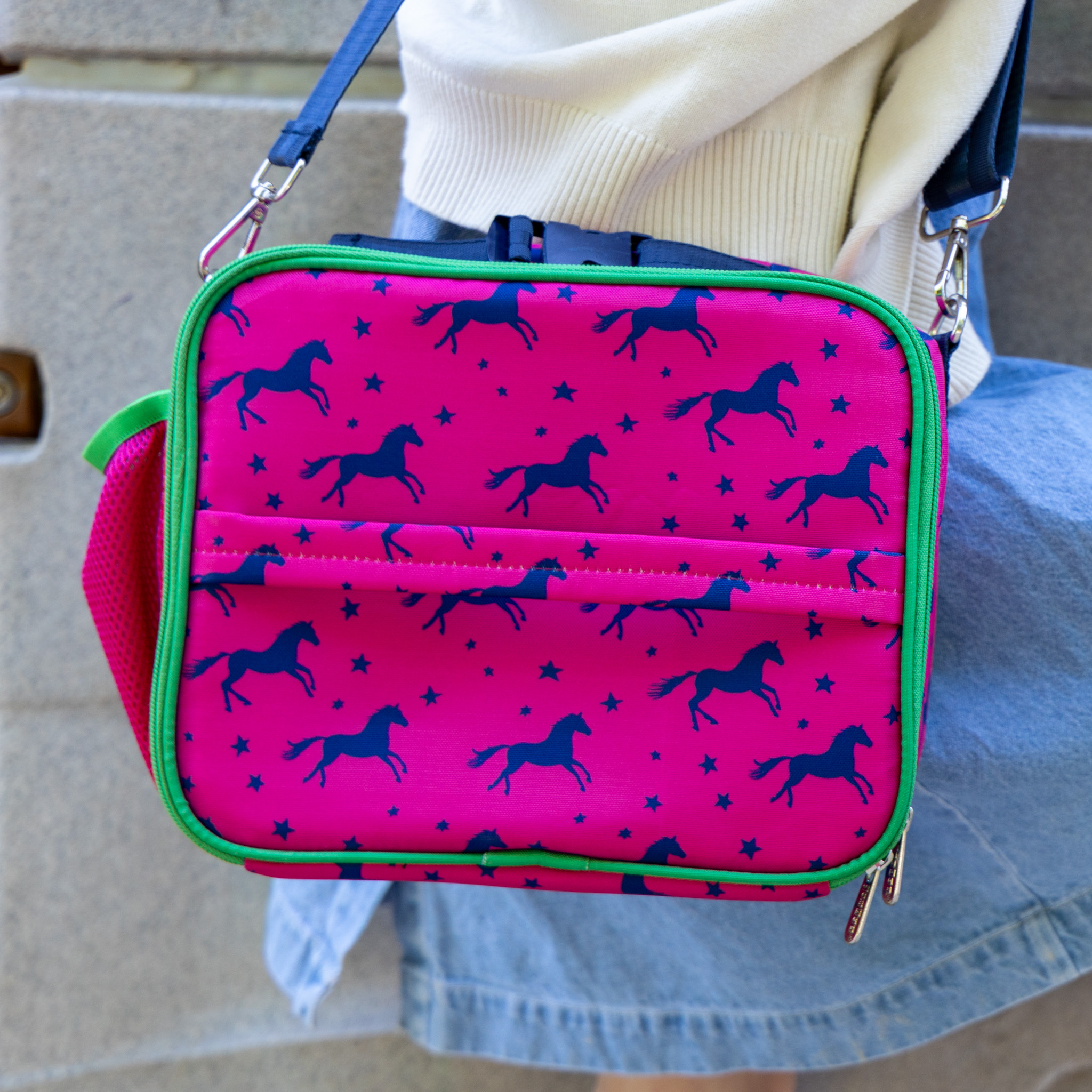 Yumbox Lunch Bag – water-resistant – handy pockets – lightweight - Horses-2